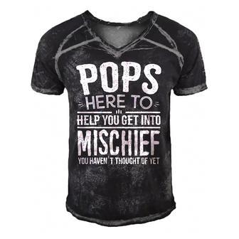 Mens Popsbirthday Gifts From Funny Pops Men's Short Sleeve V-neck 3D Print Retro Tshirt | Mazezy