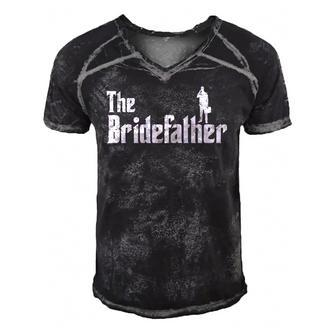 Mens The Bridefather Men Father Of The Bride Dad Funny Gift Idea Men's Short Sleeve V-neck 3D Print Retro Tshirt | Mazezy