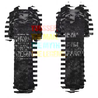 Mens Youssef The Man The Myth The Legend Men's Short Sleeve V-neck 3D Print Retro Tshirt | Mazezy