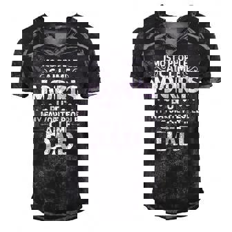 Morris Gift Name Funny Fathers Day Personalized Men Dad Men's Short Sleeve V-neck 3D Print Retro Tshirt | Mazezy