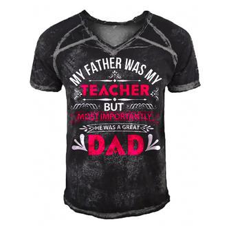 My Father Was My Papa T-Shirt Fathers Day Gift Men's Short Sleeve V-neck 3D Print Retro Tshirt - Monsterry DE