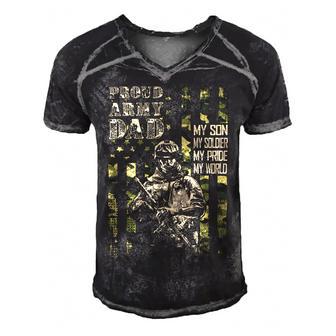 My Son Is A Soldier Proud Army Dad Us 706 Shirt Men's Short Sleeve V-neck 3D Print Retro Tshirt | Favorety DE