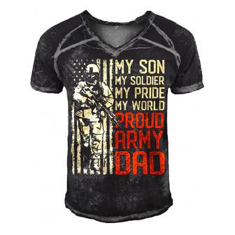 My Son Is Soldier Proud Military Dad 714 Shirt Men's Short Sleeve V-neck 3D Print Retro Tshirt | Favorety AU