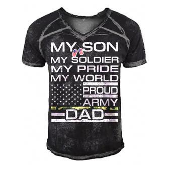 My Son My Soldier Hero Proud Army Dad 702 Shirt Men's Short Sleeve V-neck 3D Print Retro Tshirt | Favorety CA