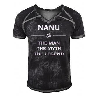 Nanu Grandfather For Fathers Day Men's Short Sleeve V-neck 3D Print Retro Tshirt | Mazezy