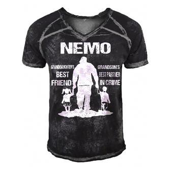 Nemo Grandpa Gift Nemo Best Friend Best Partner In Crime Men's Short Sleeve V-neck 3D Print Retro Tshirt - Seseable