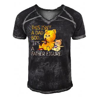 Not A Dad Bod A Father Figure Funny Fathers Day Men's Short Sleeve V-neck 3D Print Retro Tshirt | Mazezy