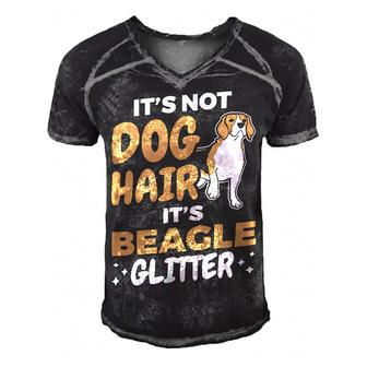 Not Dog Hair Beagle Glitter Pet Owner Dog Lover Beagle 61 Beagle Dog Men's Short Sleeve V-neck 3D Print Retro Tshirt - Seseable