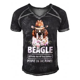 Official Dog Og The Coolest People On Planet 17 Beagle Dog Men's Short Sleeve V-neck 3D Print Retro Tshirt - Seseable