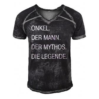 Onkel German Uncle Man Myth Legend Gift Tee Men's Short Sleeve V-neck 3D Print Retro Tshirt | Mazezy