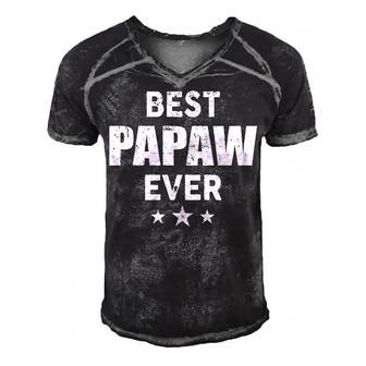 Papaw Grandpa Gift Best Papaw Ever Men's Short Sleeve V-neck 3D Print Retro Tshirt - Seseable