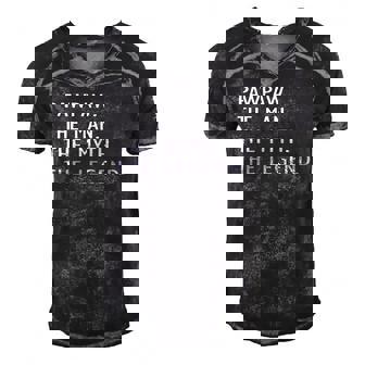 Pawpaw The Man The Myth The Legend Fathers Day Pawpaw Men's Short Sleeve V-neck 3D Print Retro Tshirt | Mazezy