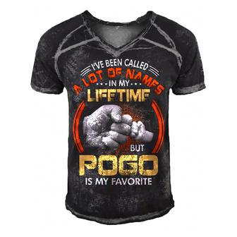 Pogo Grandpa Gift   A Lot Of Name But Pogo Is My Favorite Men's Short Sleeve V-neck 3D Print Retro Tshirt