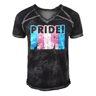 Pride Transgender Funny Lgbt Flag Color Protest Support Gift Men's Short Sleeve V-neck 3D Print Retro Tshirt | Mazezy