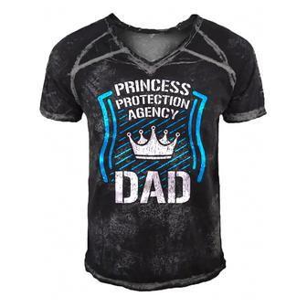 Princess Protection Agency Dad Men Fathers Day Gift Idea Men's Short Sleeve V-neck 3D Print Retro Tshirt | Mazezy