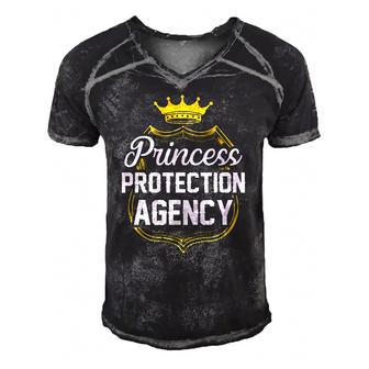 Princess Protection Agency Tiara Badge Mens Fathers Day Men's Short Sleeve V-neck 3D Print Retro Tshirt | Mazezy