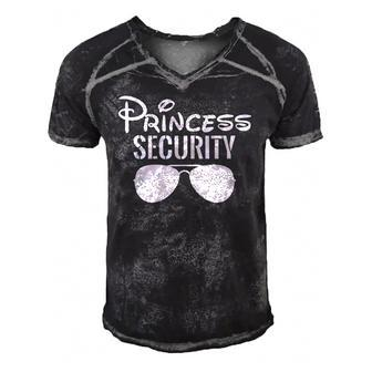 Princess Security Perfect Gifts For Dad Men's Short Sleeve V-neck 3D Print Retro Tshirt | Mazezy