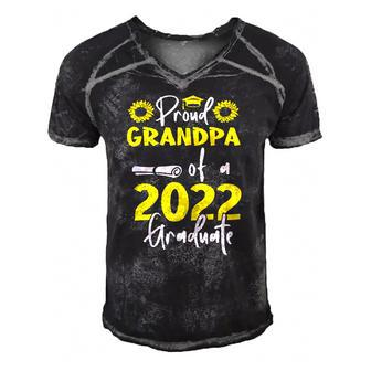 Proud Grandpa Of A 2022 Graduate Class Of 2022 Graduation Men's Short Sleeve V-neck 3D Print Retro Tshirt | Mazezy