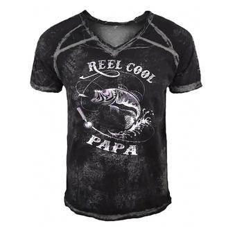 Reel Cool Papa For Fishing Nature Lovers Men's Short Sleeve V-neck 3D Print Retro Tshirt | Mazezy