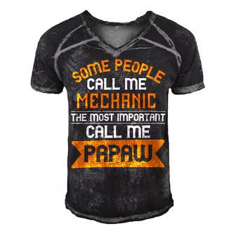 Some People Call Me Mechanic The Most Importent Papa T-Shirt Fathers Day Gift Men's Short Sleeve V-neck 3D Print Retro Tshirt - Monsterry UK