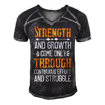 Strength And Growth Come Only Through Continuous Effort And Struggle Papa T-Shirt Fathers Day Gift Men's Short Sleeve V-neck 3D Print Retro Tshirt - Monsterry UK
