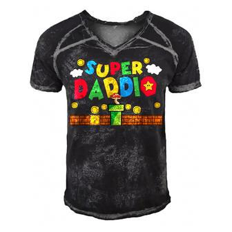 Super Daddio Gamer Daddy Men's Short Sleeve V-neck 3D Print Retro Tshirt | Mazezy