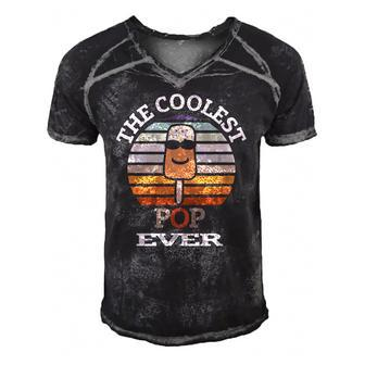 The Coolest Pop Ever Vintage Coolest Pop Ever For Men Men's Short Sleeve V-neck 3D Print Retro Tshirt | Mazezy