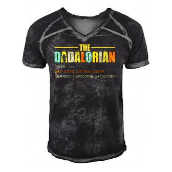 The Dadalorian Like A Dad Just Way Cooler Essential Men's Short Sleeve V-neck 3D Print Retro Tshirt | Mazezy
