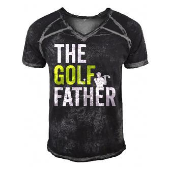 The Golf Father Golffather Funny Golf Lover Gift Golfing Men's Short Sleeve V-neck 3D Print Retro Tshirt | Mazezy