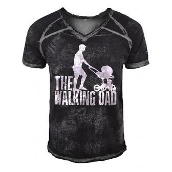 The Walking Dad Essential Gift Men's Short Sleeve V-neck 3D Print Retro Tshirt | Mazezy