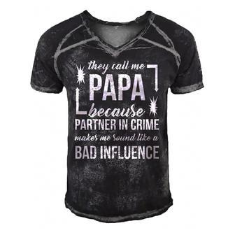 They Call Me Papa Funny Fathers Gift Tee Men's Short Sleeve V-neck 3D Print Retro Tshirt | Mazezy