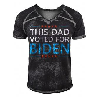 This Dad Voted For Biden Funny Fathers Day Quote 4Th Of July Men's Short Sleeve V-neck 3D Print Retro Tshirt - Seseable