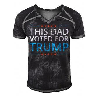 This Dad Voted For Trump Funny 4Th Of July Fathers Day Meme Men's Short Sleeve V-neck 3D Print Retro Tshirt - Seseable