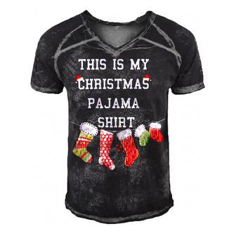 This Is My Christmas Pajama 876 Shirt Men's Short Sleeve V-neck 3D Print Retro Tshirt | Favorety CA