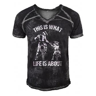 This Is What Life Is About Father Kid Son Motocross Biker Men's Short Sleeve V-neck 3D Print Retro Tshirt | Mazezy
