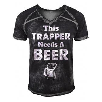 Trapping Hunting Funny Hunter Hunt T -Trap Season Gift Men's Short Sleeve V-neck 3D Print Retro Tshirt - Seseable