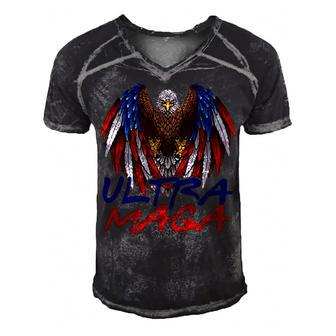 Ultra Maga Eagle Make America Great Aga Men's Short Sleeve V-neck 3D Print Retro Tshirt | Favorety AU