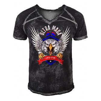 Ultra Maga Eagle Proud Ultra Maga Men's Short Sleeve V-neck 3D Print Retro Tshirt | Favorety