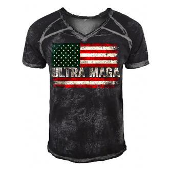 Ultra Maga Shirt Us Flag Tee Usa Top American Ultra Mega Men's Short Sleeve V-neck 3D Print Retro Tshirt - Monsterry DE