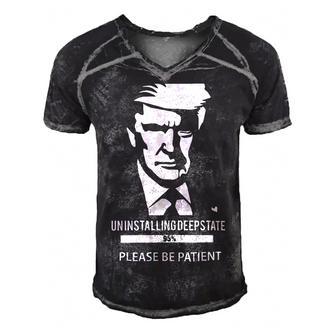 Ultra Maga Uninstalling Deep State Please Be Patient Funny Anti Biden Us Flag Pro Trump Trendy Men's Short Sleeve V-neck 3D Print Retro Tshirt | Favorety UK