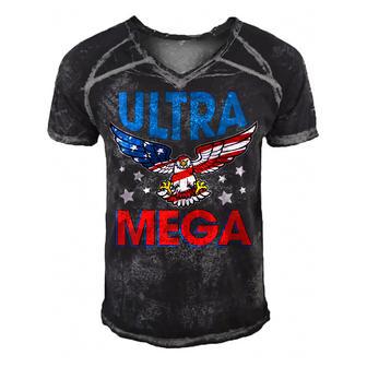 Ultra Mega Eagle Men's Short Sleeve V-neck 3D Print Retro Tshirt | Favorety