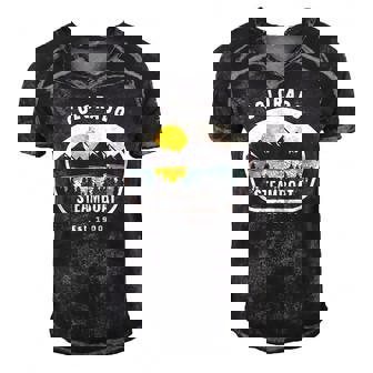 Unique Steamboat Springs Colorado Rocky Mountain Novelty Art Men's Short Sleeve V-neck 3D Print Retro Tshirt | Mazezy