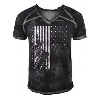 Usa Us Flag Patriotic 4Th Of July America Statue Of Liberty Men's Short Sleeve V-neck 3D Print Retro Tshirt | Mazezy