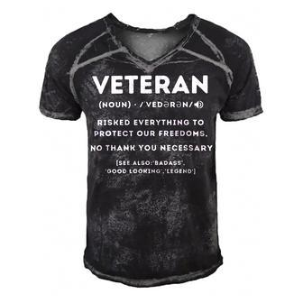 Veteran Definition Funny Proud Veteran Military Meaning T-Shirt Men's Short Sleeve V-neck 3D Print Retro Tshirt - Monsterry UK