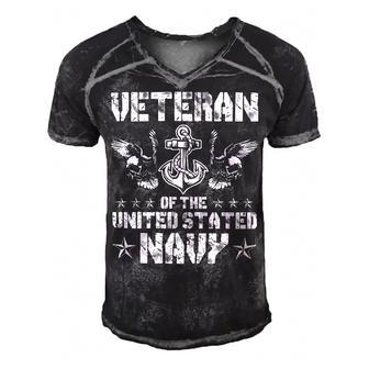 Veteran Veterans Day Us Flag Navy Veteran Veterans Day 209 Navy Soldier Army Military Men's Short Sleeve V-neck 3D Print Retro Tshirt - Monsterry AU