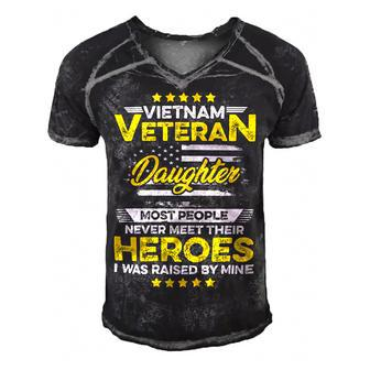 Veteran Veterans Day Vietnam Veteran Daughter Most People Never Meet Their Heroes 217 Navy Soldier Army Military Men's Short Sleeve V-neck 3D Print Retro Tshirt - Monsterry
