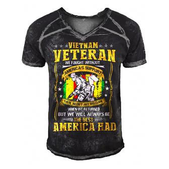 Veteran Vietnam Veteran We Fought Without Americas Support 95 Navy Soldier Army Military Men's Short Sleeve V-neck 3D Print Retro Tshirt - Monsterry UK