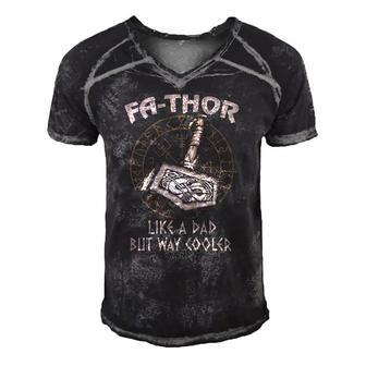 Viking Fa-Thor Fathers Day Giftessential Men's Short Sleeve V-neck 3D Print Retro Tshirt | Mazezy
