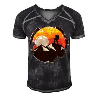 Vintage Retro Rock Climber 161 Shirt Men's Short Sleeve V-neck 3D Print Retro Tshirt | Favorety