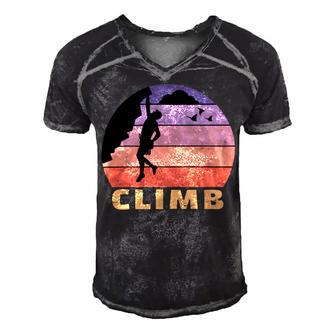 Vintage Retro Rock Climber 174 Shirt Men's Short Sleeve V-neck 3D Print Retro Tshirt | Favorety AU